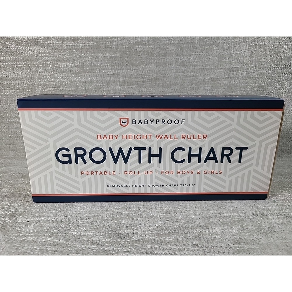 BABYPROOF Baby Height Wall Ruler Growth Chart Portable Roll Up For Boys Girl NEW